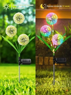 Ландшафтный беспроводной светильник на солнечной батарее, 2 шт /уличный наземный фонарь для дачи сада и огорода, фейерверк