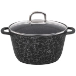 Кастрюля 3,5л «Грация» (черный/серебро) со стеклянной крышкой кчс35а