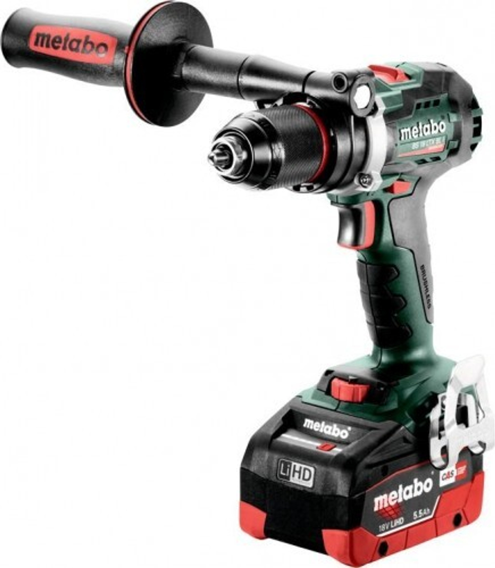 Дрель-шуруповерт аккумуляторная METABO BS 18 LTХ BL i 2x5.5 Ач LiHD, бесщеточная 602358660