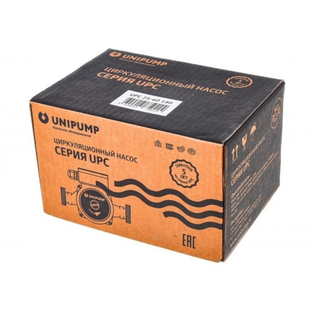 Насос циркуляционный, Unipump, 1 1/2 '', 100 Вт, напор6 м, 3.8 м³/ч, UPС 25-60 180