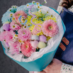 108. Нежный пастельный дофаминовый букет
