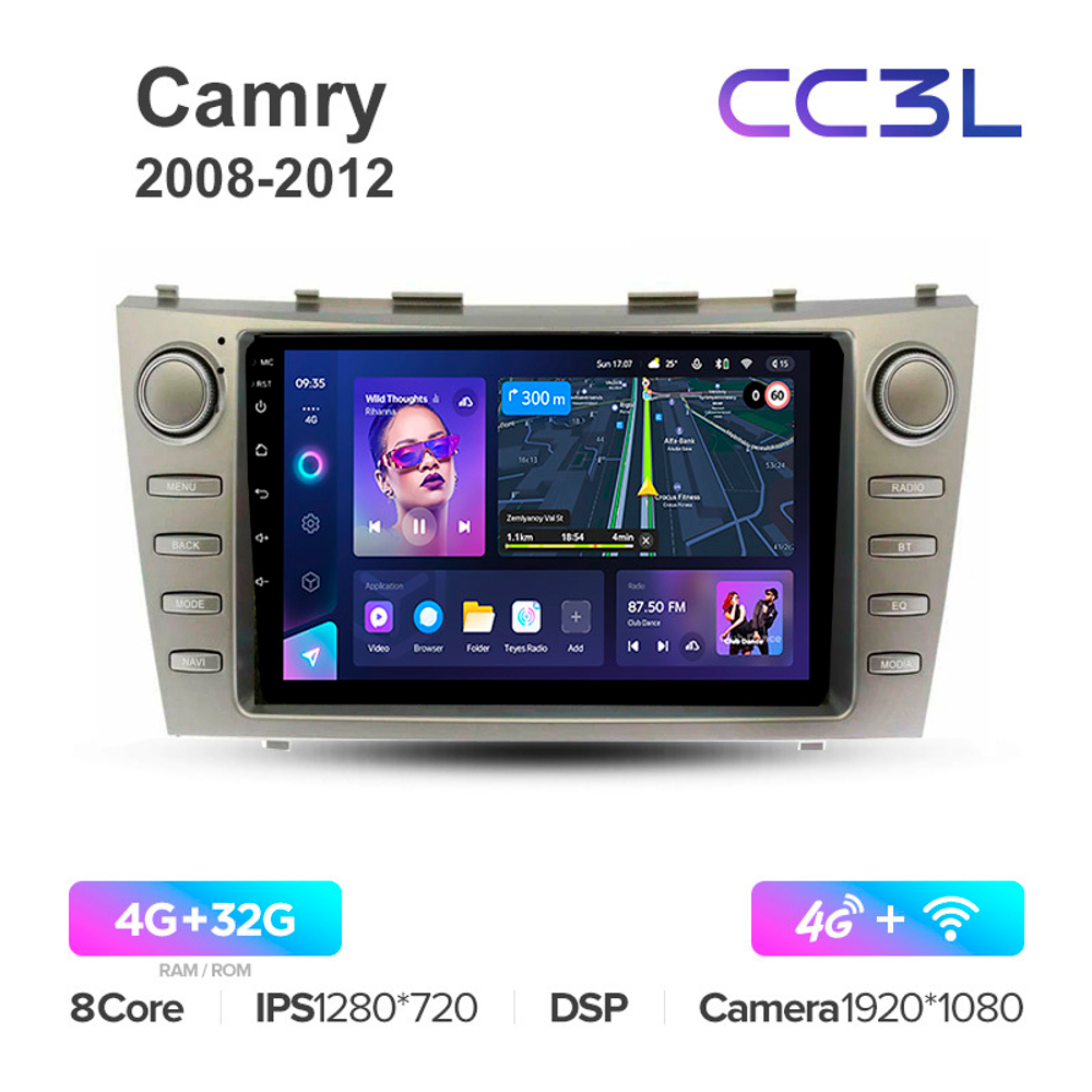 Teyes CC3L 9"для Toyota Camry 2008-2012
