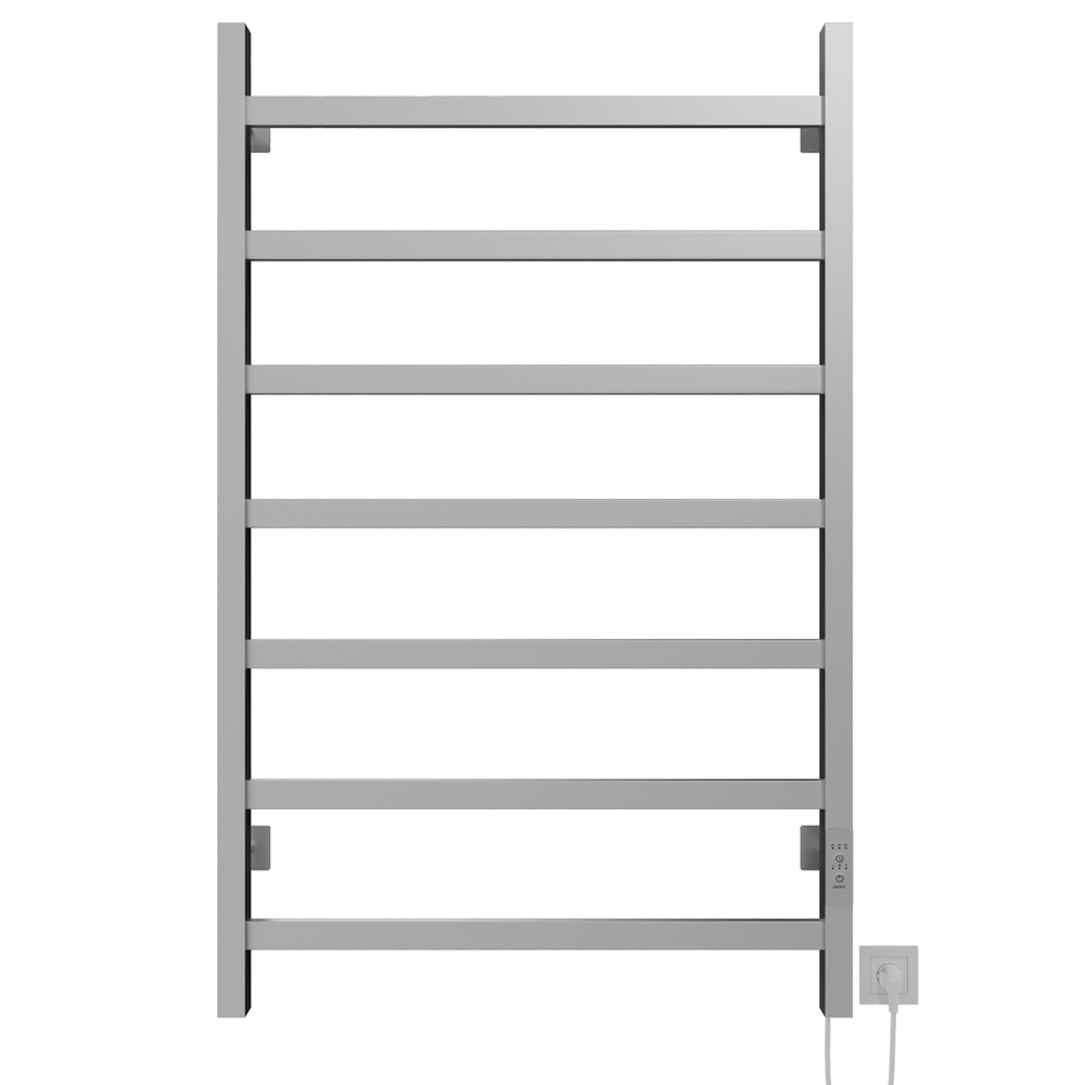 Полотенцесушитель MIXLINE FAVORITE  80х50 (таймер, 416 Вт, 7 перекладин) электрический МАТОВЫЙ ХРОМ