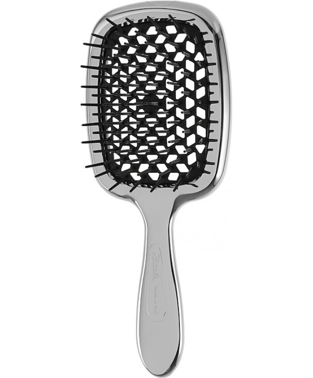 Расческа для волос JANEKE SuperBrush The Original Серебро с Черный