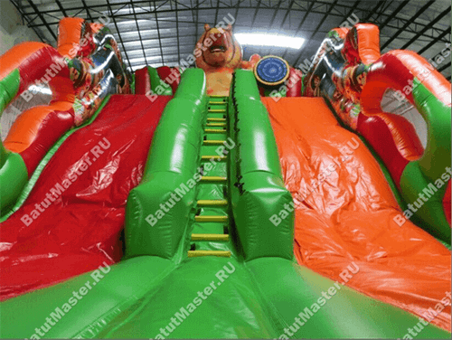 Батут-горка "Лев" 12*7.5*9 м