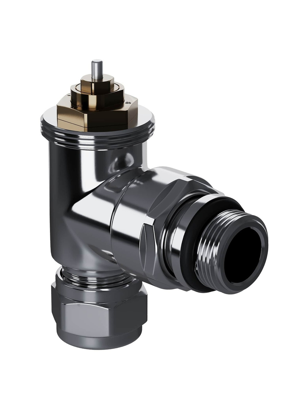 Набор термостатический угловой Royal Thermo Design Pro 15мм М30х1,5 (Хром)