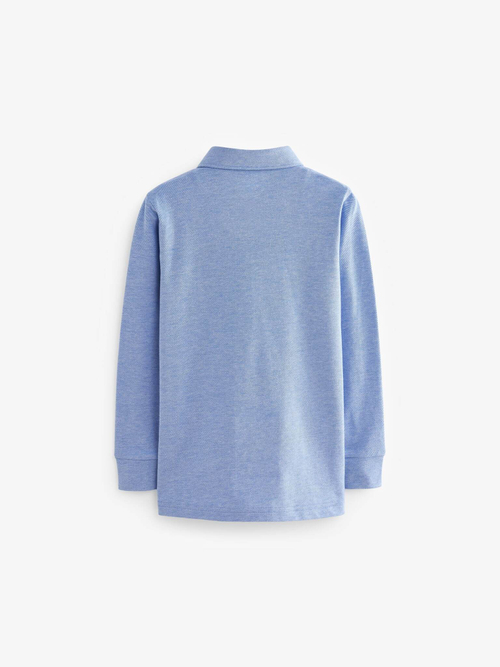 Поло с длинным рукавом для мальчика Next 507-690, Голубой