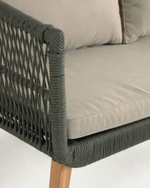 Комплект Inti с 2-местным диваном и 2 креслами зеленого цвета