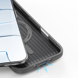 Чехол с MagSafe черного цвета для iPhone Air, серия Moro Series Magnetic от Dux Ducis