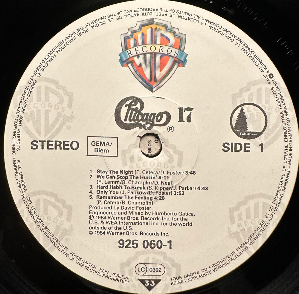 Chicago - Chicago 17 (Германия 1984г.)