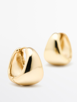 Massimo Dutti Асимметричные серьги с шариками, золотистый