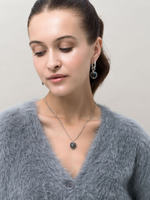Серьги "Lovely" с лабрадором Silver