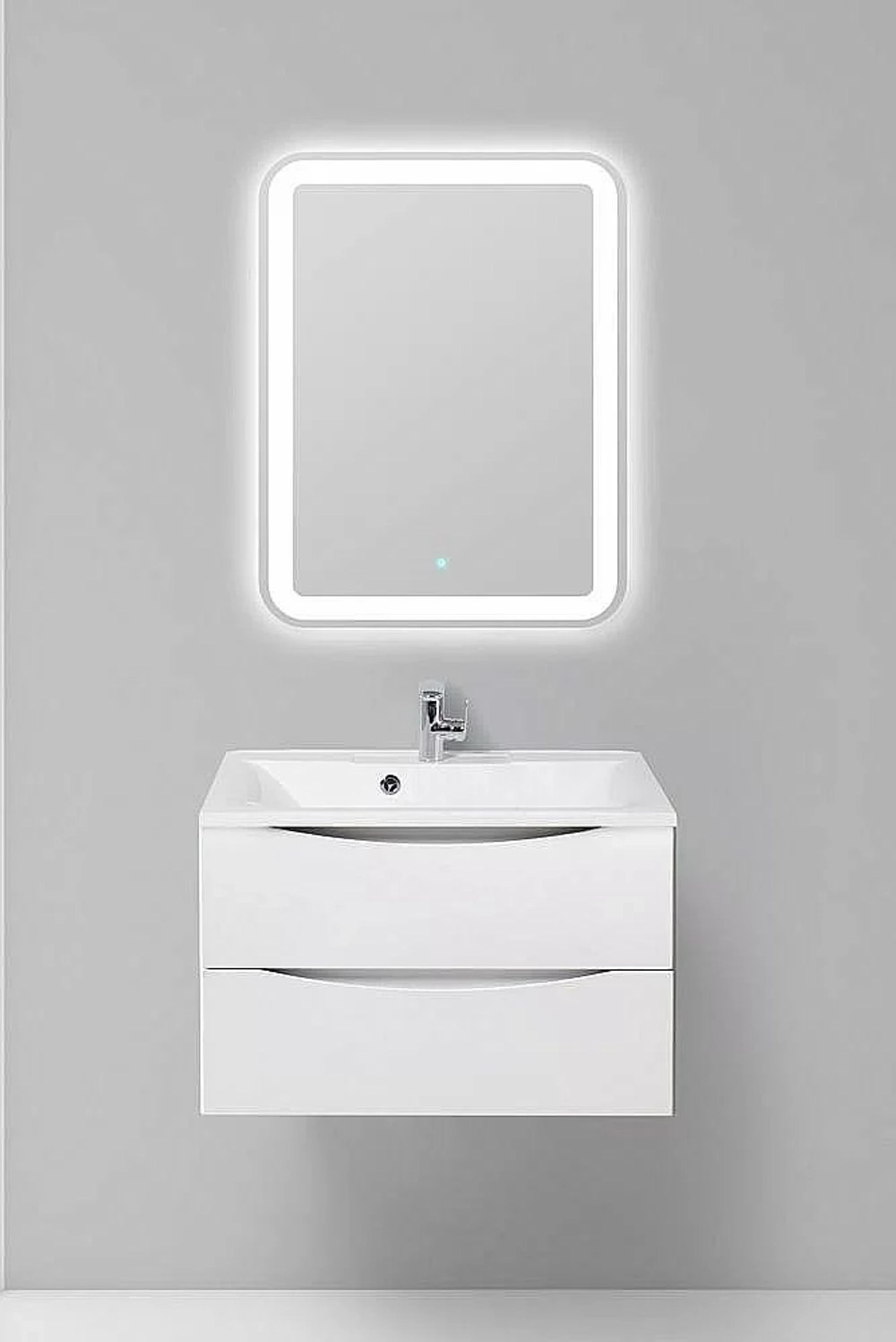 Тумба с раковиной Belbagno MARINO 75 подвесная Bianco Lucido