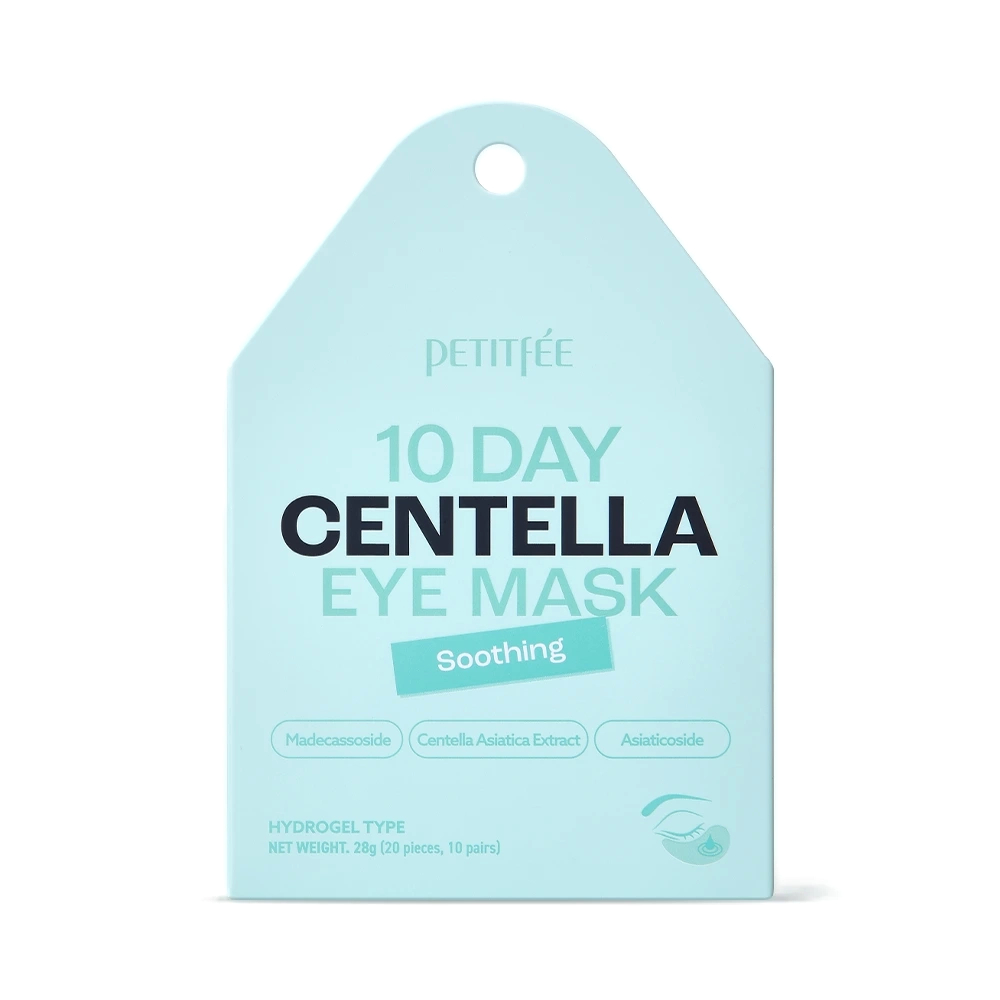 Petitfee 10 Day Centella Eye Mask – Soothing гидрогелевые патчи с центеллой азиатской (10 пар)