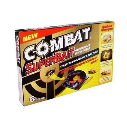 Ловушки для тараканов COMBAT SuperBait 6 дисков