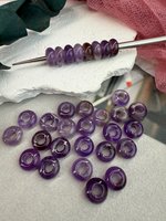 Бублики из натурального аметиста 6*12 см, 2 шт