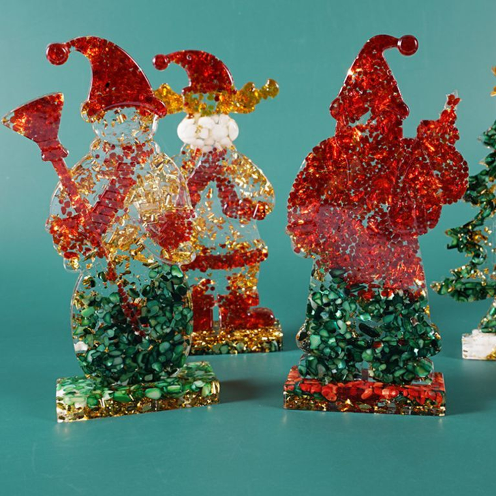 Силиконовый молд  «Снеговик  с подставкой»  (размер формы 20.0*7.0 см)