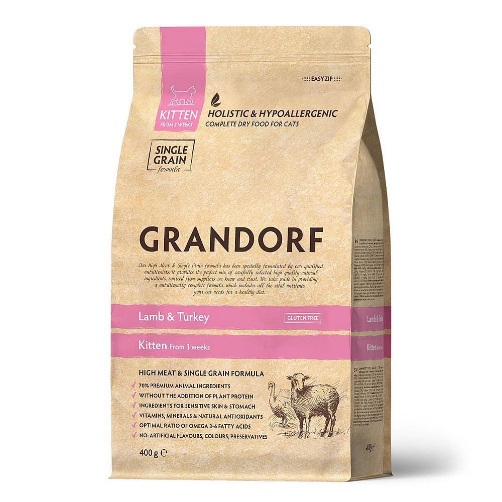 GRANDORF CAT Lamb&amp;Rice KITTEN (Ягненок с рисом для котят) 400 гр.