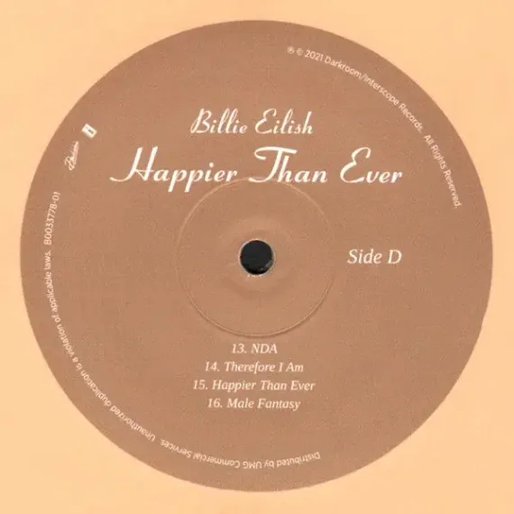 Billie Eilish - Happier Than Ever (Golden Yellow) LP
