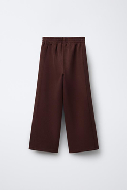 ZARA СПОРТИВНЫЕ БРЮКИ WIDE LEG, ВИННЫЙ