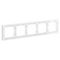 Рамка пластиковая Voltum S70 на 5 постов, (белый глянцевый) VLS100501