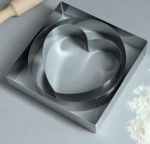 Набор форм для выпечки и выкладки "Круг, квадрат, сердце", 20 х 20 х 5 см, 3 шт