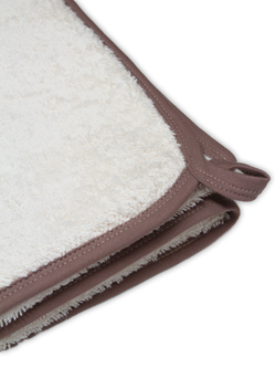 Махровая пеленка с уголком Молочный/Тауп Грей