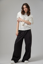 Брюки палаццо черные