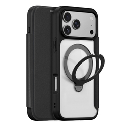 Чехол книжка с поддержкой MagSafe от Dux Ducis для iPhone 17 Pro Max, серия Skin X Pro Series Case (версия с магнитной откидной подставкой)