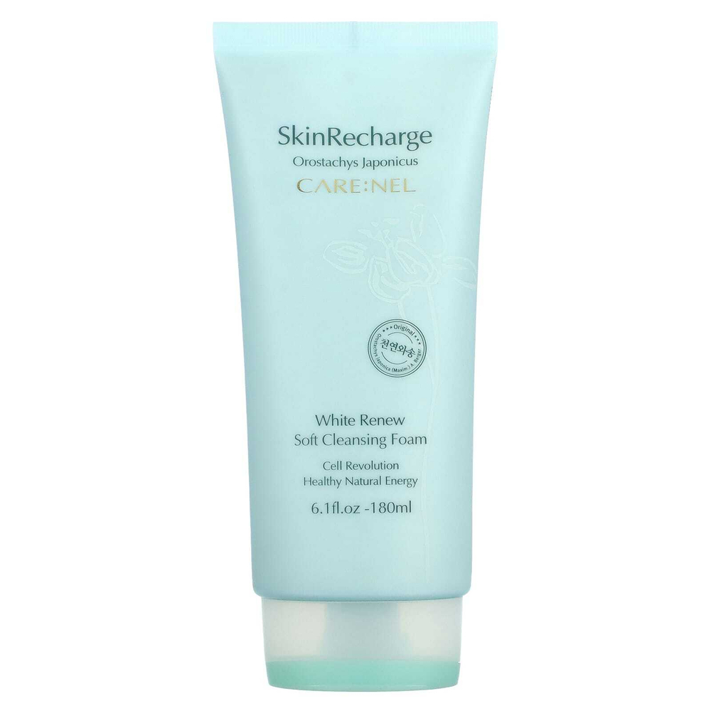 Care:Nel, White Renew, мягкая очищающая пенка, 180 мл (6,1 жидк. унц.)