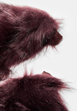 STRADIVARIUS Снуд из искусственного меха, бургунди