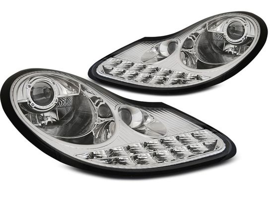 Фары передние CHROME для PORSCHE BOXSTER 96-04 /911 996