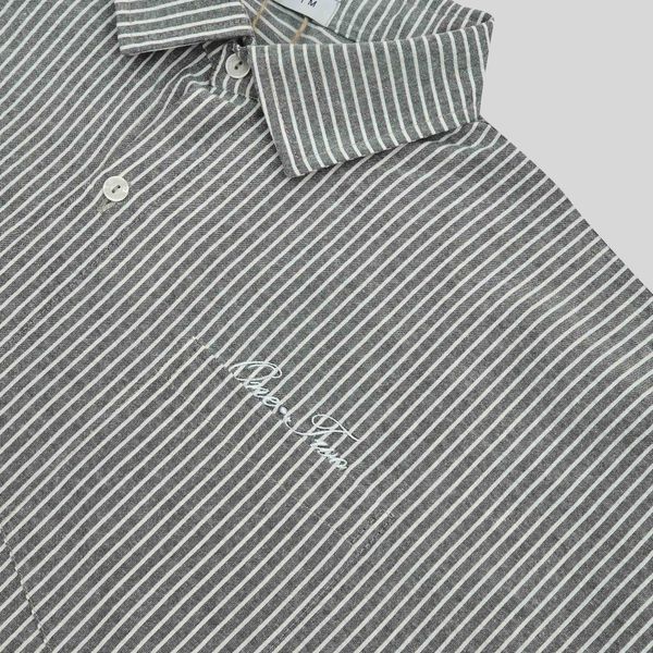 Рубашка Oversized Striped Shirt Grey - фото 5