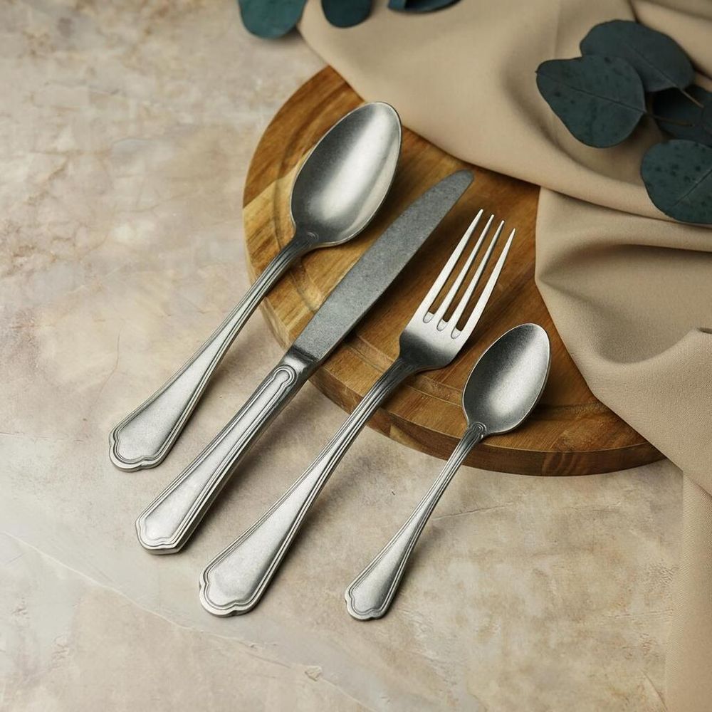 Ложка чайная 14,5 см матовая серый цвет Vintage Style Noble [12]