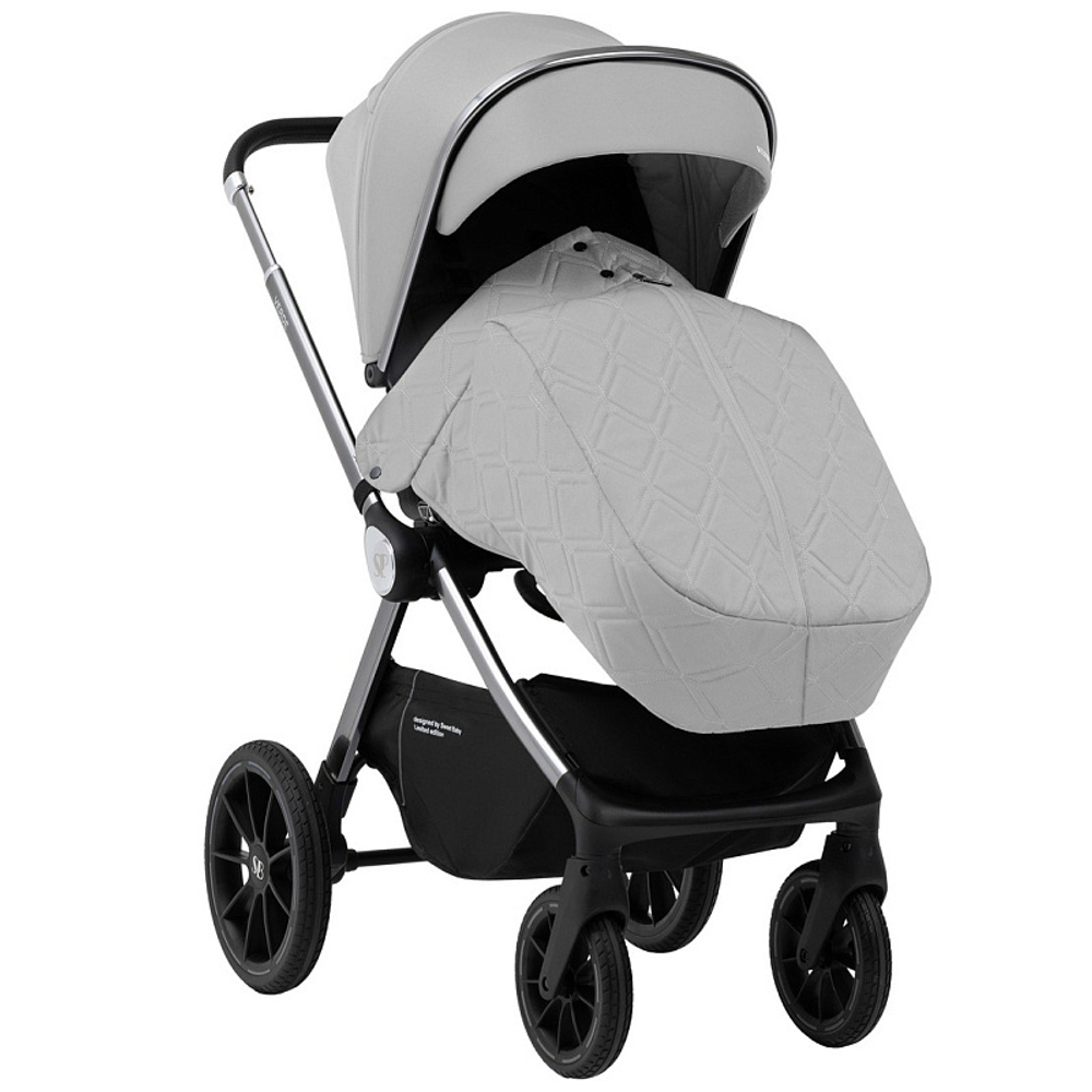 Детская коляска Sweet Baby Verde Silver 3 в 1 Grey