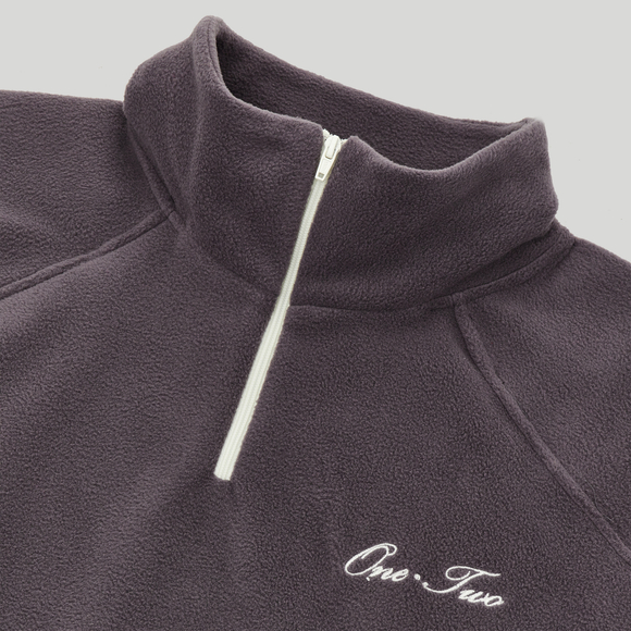 Drawstring Half-Zipped Sweatshirt Grey Excalibur