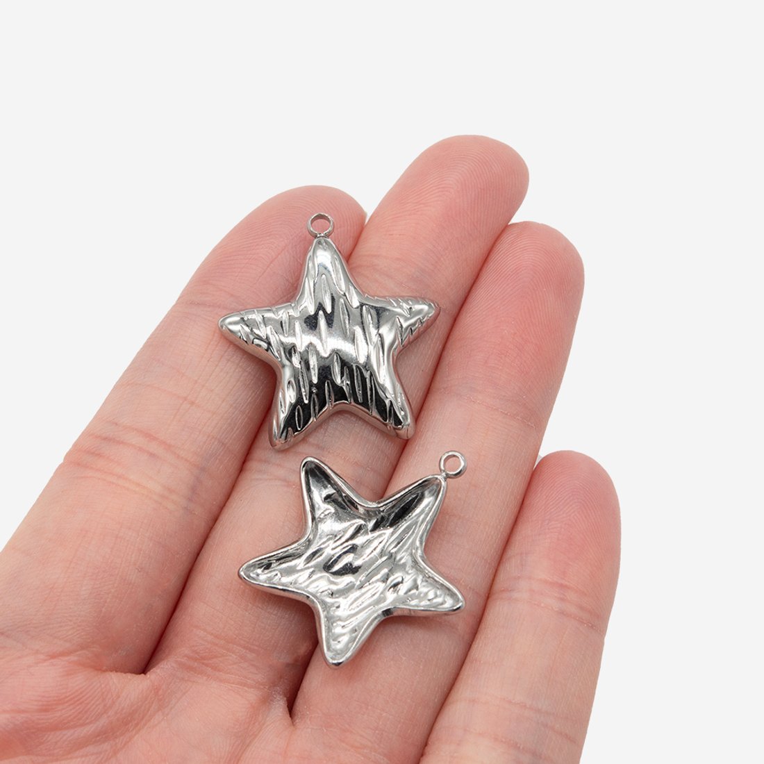 Подвеска "Звездочка" 25*23,5мм, сталь без покрытия