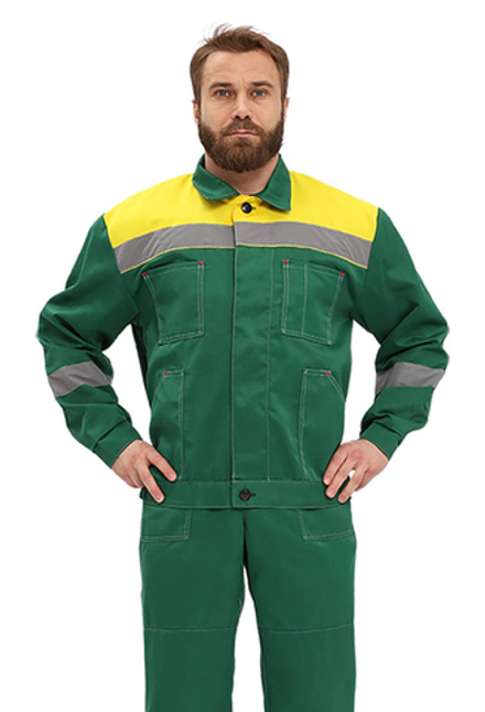 Костюм "Легион" курт./полукомб. т.зел./желт.