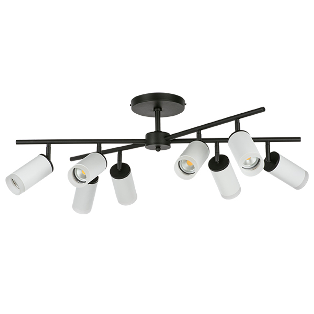 LR7283680 Люстра RULLO 8х50W GU10 ЧЕРНЫЙ/БЕЛЫЙ (571728+214436-8+202430-8)