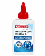 Клей ПВА 45г. УСИЛЕННАЯ ФОРМУЛА (BRAUBERG)