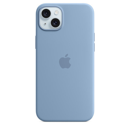 Силиконовый чехол для iPhone 15 Plus с MagSafe - Зимний синий