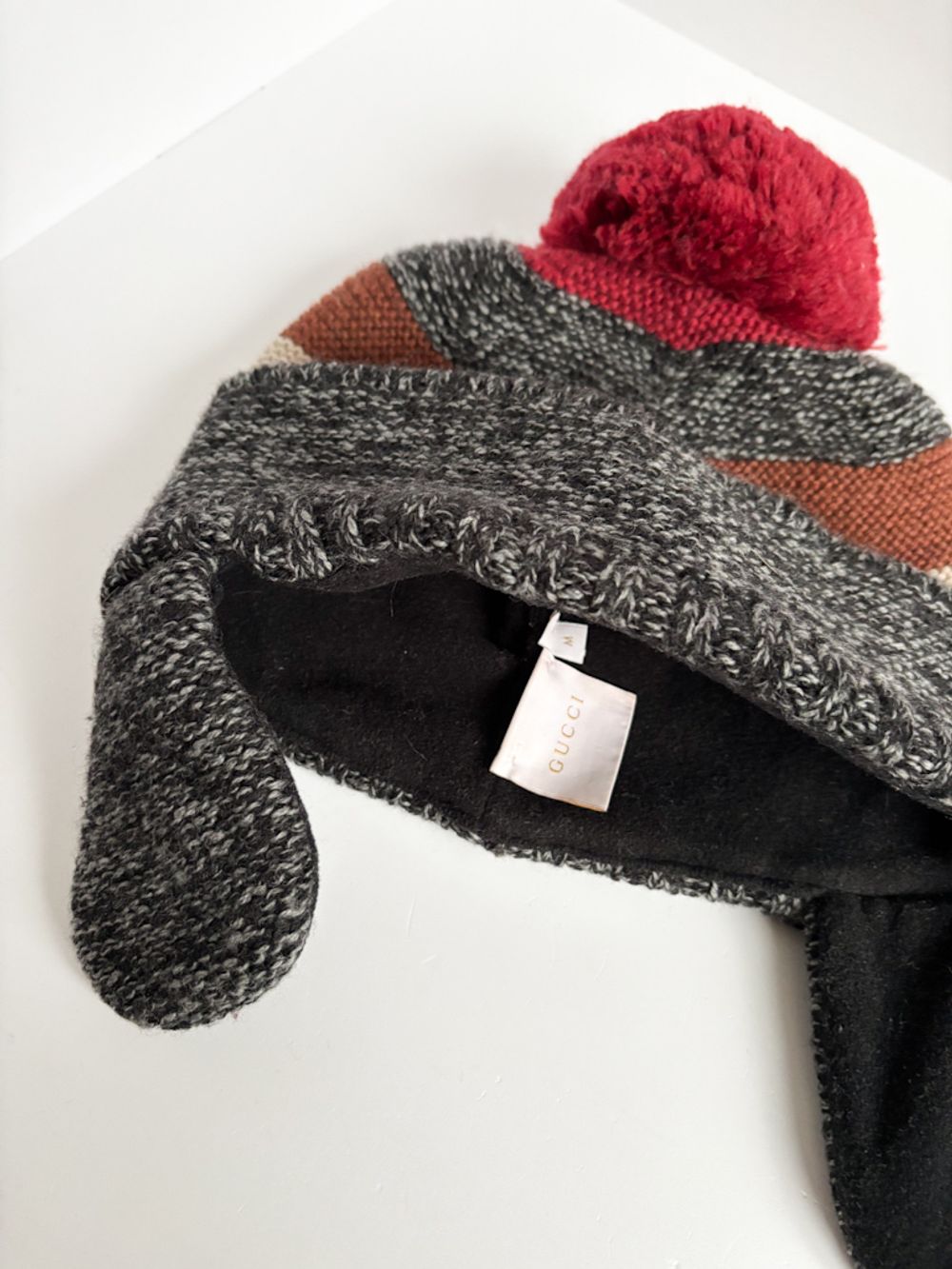Шерстяная шапка с варежками Gucci, на 4-6 лет