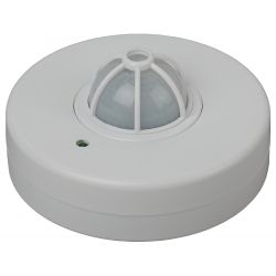 Датчик движения ЭРА MD 017 белый, макс. нагрузка 1200Вт, угол обзора 180-360гр, дальность 12м