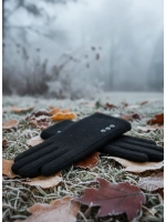 демисезонные перчатки тёплые с декоративными пуговицами