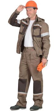 Костюм "Сириус-Родос" брюки (с.коричневый/т.коричневый)