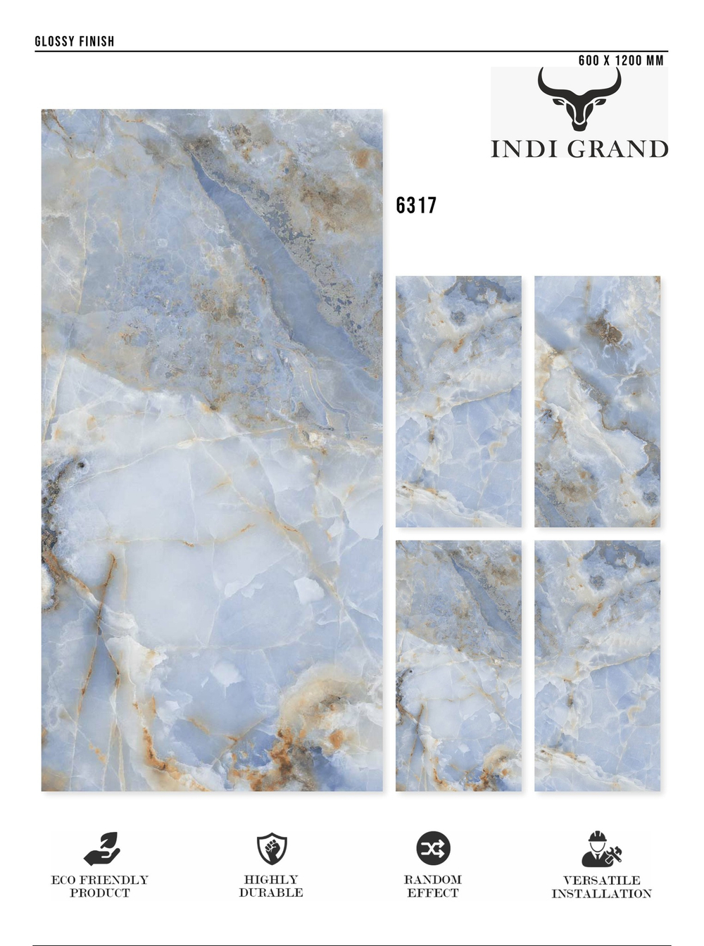 Керамогранит glossy №4 , 60х120, 6317