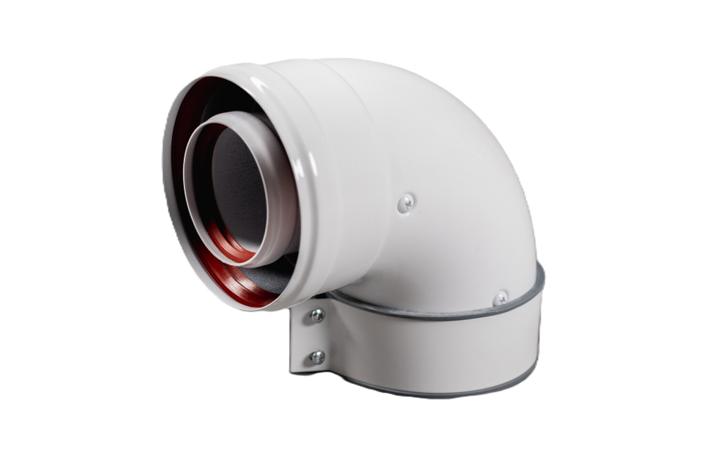 Коаксиальный отвод 90° для всех котлов кроме ECO Classic/ ECO Nova, Ду 60/100, Baxi MT71410142