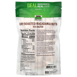 NOW Foods, Real Food, орехи макадамия, сухой обжарки, с морской солью, 255 г (9 унций)