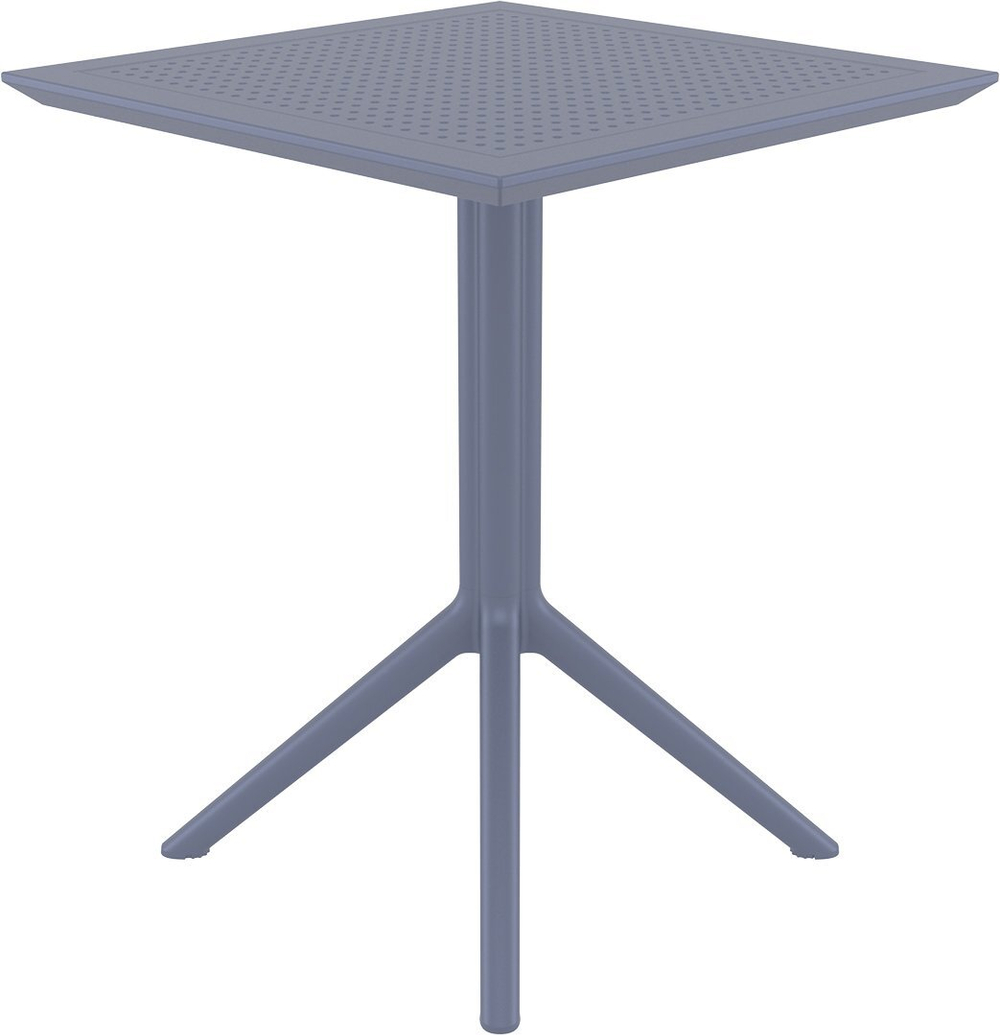 Стол пластиковый складной Siesta Contract Sky Folding Table 60, темно-серый