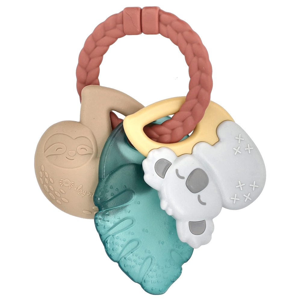 itzy ritzy, Itzy Keys™, многоступенчатые ключи для прорезывания зубов, от 3 месяцев, тропические фрукты, 1 шт.